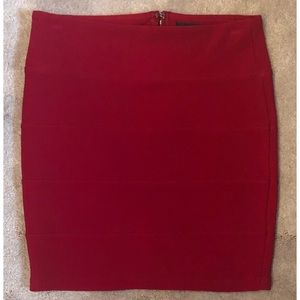 Forever 21 Red Bandage Bodycon Skirt S